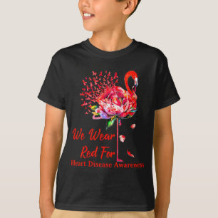 We dragen rood voor het verhogen van het bewustzij t-shirt