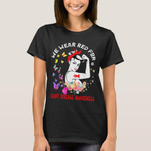 We dragen rood voor het verhogen van het bewustzij t-shirt