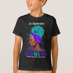 We dragen Teal Purple ter voorkoming van zelfmoord T-shirt