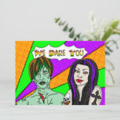 We Durven Het | Halloween Feest Uitnodiging (Staand voorkant)