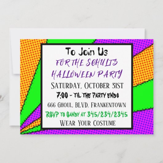 We Durven Het | Uitnodiging Halloween Feest (Achterkant)