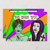 We Durven Het | Uitnodiging Halloween Feest (Voorkant / Achterkant)