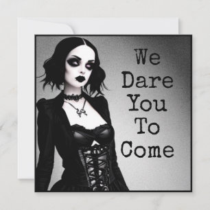 We durven je te komen Halloweenfeest Kaart