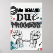 We eisen een eerlijk proces – Graffiti-achtige pro Poster (Voorkant)