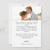 We Eloped 2 Foto Calligrafie Script Bruiloft Aankondiging (Achterkant)