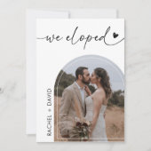 We Eloped Arch Photo Elopement QR Code Kaart (Voorkant)