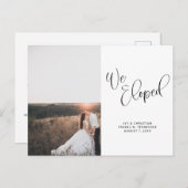 We Eloped bruiloft script foto Aankondigingskaart (Voorkant / Achterkant)