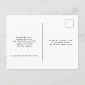 We Eloped bruiloft script foto Aankondigingskaart (Achterkant)