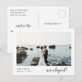 We Eloped Elopement Aankondiging Postkaart 5 (Voorkant / Achterkant)