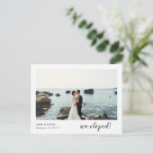We Eloped Elopement Aankondiging Postkaart 5 (Staand voorkant)