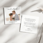 We Eloped Foto Calligrafie Script Bruiloft Aankondiging