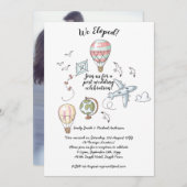 We Eloped - Mariage Invitations de fête avec photo (Devant / Derrière)