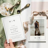 We Eloped Moderne Monogram Elopement Trouwdag