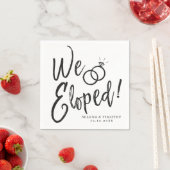 We Eloped Post-Nuptial Party Script Lettering Servet (Insitu)