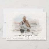 We Eloped Script 4 foto bruiloft aankondiging (Voorkant)