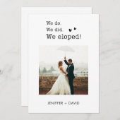 We Elopement aankondiging met QR code (Voorkant / Achterkant)