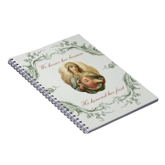 We eren haar macularis Mary Notebook Notitieboek (Rechterzijde)