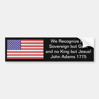 We erkennen geen soevereiniteit maar God, en geen  Bumpersticker