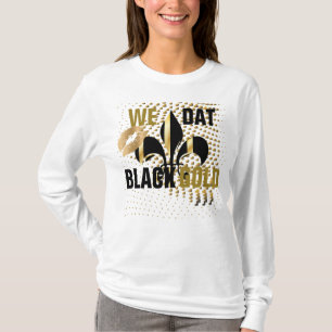 We eten/houden/kussen/Zwart gouden hartjes/Fleur d T-shirt