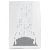 We eten je wel op. We houden van je. -Blauw Medium Cadeauzakje (Achterkant)