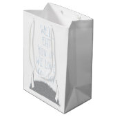 We eten je wel op. We houden van je. -Blauw Medium Cadeauzakje (Achterkant Gekanteld)