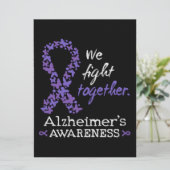 We fight together - Alzheimer awareness Kaart (Staand voorkant)
