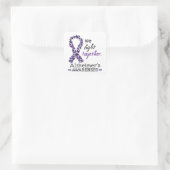 We fight together - Alzheimer awareness Vierkante Sticker (Tas)