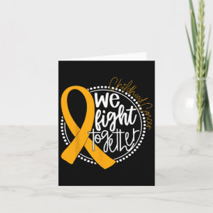 We Fight Together Childhood Cancer Awareness Goud Kaart