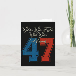 We Fight We Win 2024 Kamala Harris voor de Amerika Kaart