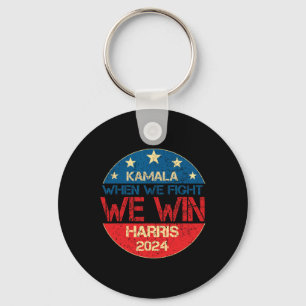 We Fight We Win 2024 Kamala Harris voor de Amerika Sleutelhanger