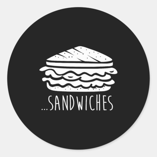 We Finish Each Other's Sandwiches Funny Matching Ronde Sticker (Voorkant)