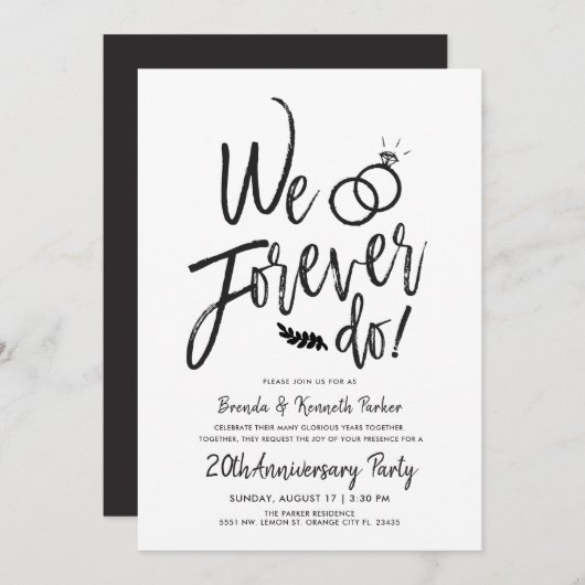 We Forever Do Jubileum | Script voor hernieuwing v Kaart (Voorkant / Achterkant)