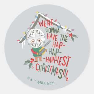 We gaan de gelukkigste kerst hebben ronde sticker