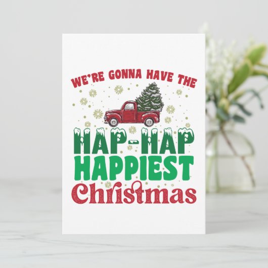 We gaan de hé hé leukste kerst hebben  kaart (Staand voorkant)