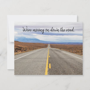 We gaan de Schilderachtig wegfoto omlaag Aankondiging