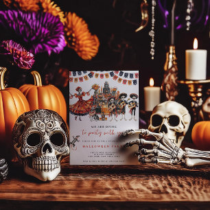 We gaan helemaal los op het feest Los Muertos Ha Kaart