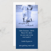 We gaan het op het strand doen! save the date (Voorkant / Achterkant)