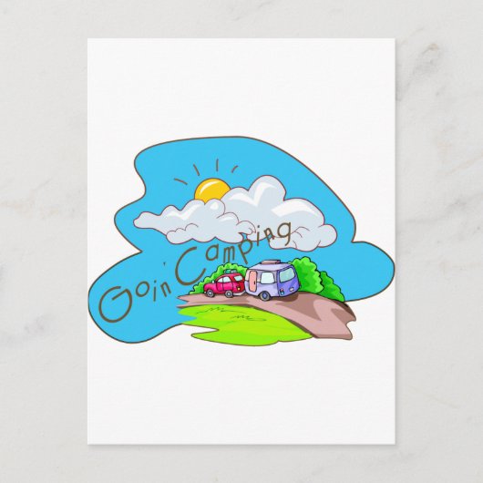 We gaan kamperen briefkaart (Voorkant)
