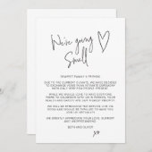 We gaan klein - Uitgeklede scriptlettertype  Aankondiging (Voorkant / Achterkant)