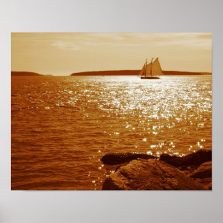 We gaan met een zeilschip poster