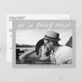 We gaan micro | Huwelijksupdate Aankondigingskaart (Voorkant / Achterkant)