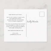 We Gaan Micro Kleinere Trouwscript Harten Aankondigingskaart (Achterkant)