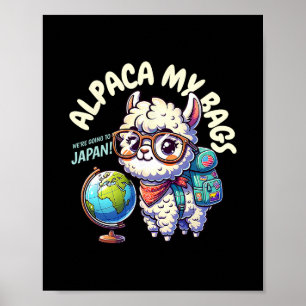 We gaan naar Japan! Grappige groep Japanners Poster