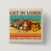 We gaan naar Tacos. Vierkante Button 5,1 Cm (Voorkant)