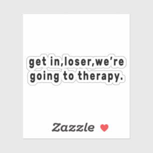 We gaan naar therapie ,geestelijke gezondheid, gee sticker