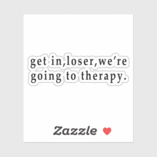 we gaan naar therapie ,geestelijke gezondheid,gees sticker
