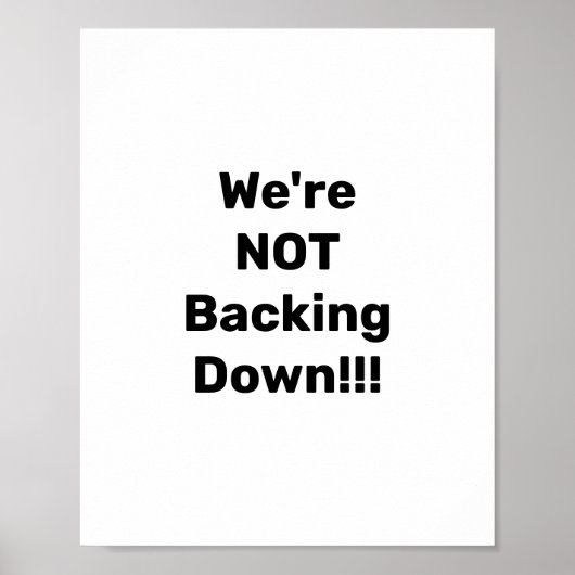 We gaan niet achteruit!!! poster (Voorkant)