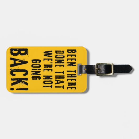 We Gaan Niet Terug Bagage Label (Voorkant horizontaal)