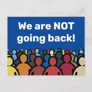 We gaan niet terug briefkaart