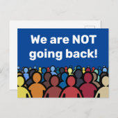 We gaan niet terug briefkaart (Voorkant / Achterkant)